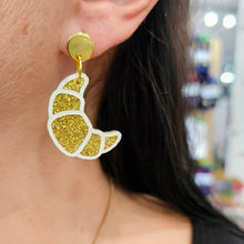 Charger l'image dans la galerie, Boucles d'oreilles dorées Baguette et Croissant 🥖🥐🇫🇷