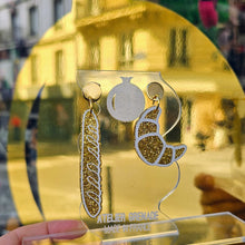 Charger l'image dans la galerie, Boucles d'oreilles dorées Baguette et Croissant 🥖🥐🇫🇷
