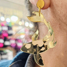 Charger l'image dans la galerie, Boucles d'oreilles Carpe Koï miroir doré 🎏