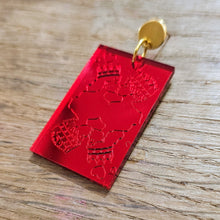 Charger l'image dans la galerie, ❤️✨ Boucles d'oreilles Carte Reine de Cœur rouge ✨❤️