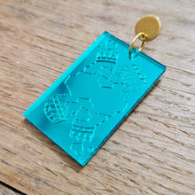 Charger l'image dans la galerie, ❤️✨ Boucles d'oreilles Carte Reine de Cœur vert ✨❤️