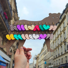 Charger l'image dans la galerie, 🔥 Boucles d’oreilles Cœur Léopard – Miroir Bronze 🐆🔥