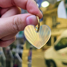 Charger l'image dans la galerie, Boucles d'oreilles Cœur-Soleil holographique sur créoles 💛🌞