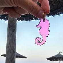 Charger l'image dans la galerie, 🌊 Boucles d’oreilles Hippocampe – Miroir Rose 🌊