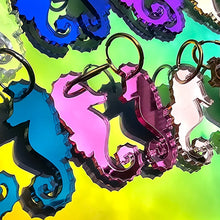 Charger l'image dans la galerie, 🌊 Boucles d’oreilles Hippocampe – Miroir Rose 🌊