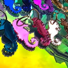 Charger l'image dans la galerie, 🌊 Boucles d’oreilles Hippocampe – Miroir Rose 🌊