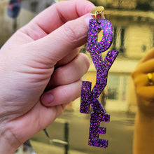 Charger l'image dans la galerie, 💜 Boucles d’oreilles DYKE – Pluie de paillettes violettes 🔮✨