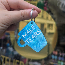 Charger l'image dans la galerie, Porte-clefs Mug Male Tears, bleu ciel marbré