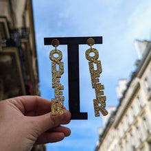 Charger l'image dans la galerie, Boucles d'oreilles QUEER paillettes dorées 🏳️🌈