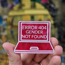 Charger l'image dans la galerie, Broche Error 404 Gender not found (rouge) 🏳️🌈