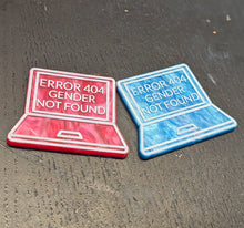 Charger l'image dans la galerie, Broche Error 404 Gender not found (bleu ciel) 🏳️🌈