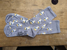 Charger l'image dans la galerie, Chaussettes en bambou Gigi la Mouette (fond gris)