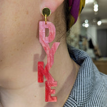 Charger l'image dans la galerie, 🔥 Boucles d’oreilles DYKE – Marbré Rouge ❤️🔥 🏳️🌈