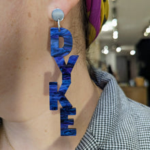 Charger l'image dans la galerie, 💜 Boucles d’oreilles DYKE – Marbré Violet 🔮✨🏳️🌈