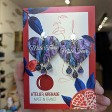 Charger l'image dans la galerie, Boucles d'oreilles Male Tears violet marbré 💧