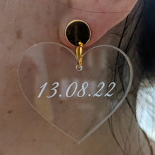 Charger l'image dans la galerie, ❤️ Boucles d'oreille cœur à personnaliser ! ❤️