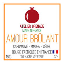 Charger l'image dans la galerie, Bougie "Amour brûlant" Made in France 🔥
