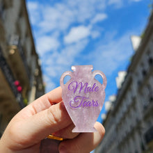 Charger l&#39;image dans la galerie, Broche Amphore MALE TEARS (marbré rose-violet) 💧
