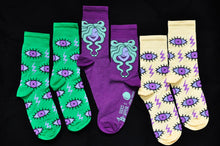 Charger l'image dans la galerie, Chaussettes en bambou Œil de Méduse – jaune pâle - Capsule Socks Appeal × Atelier Grenade × Maedusa
