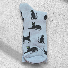 Charger l&#39;image dans la galerie, Chaussettes en bambou Chat noir 🐈‍⬛
