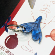 Charger l&#39;image dans la galerie, Porte-clefs Clitoris, marbré bleu marine
