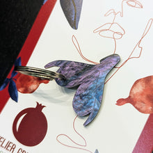 Charger l&#39;image dans la galerie, Porte-clefs Clitoris, marbré violet bleu

