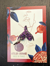 Charger l&#39;image dans la galerie, Porte-clefs Clitoris, paillettes violettes
