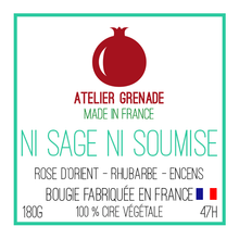 Charger l'image dans la galerie, Bougie "Ni sage ni soumise" Made in France 🔥
