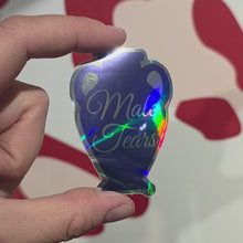 Charger et lire la vidéo dans la visionneuse de la Galerie, Sticker Amphore Male Tears bleu holographique 🏺💧
