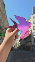 Charger et lire la vidéo dans la visionneuse de la Galerie, 🌸 Décoration murale hirondelle en miroir rose 🪽

