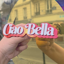 Charger et lire la vidéo dans la visionneuse de la Galerie, Décoration murale &quot;Ciao Bella&quot; rouge ! 🇮🇹
