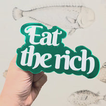 Charger et lire la vidéo dans la visionneuse de la Galerie, Décoration murale &quot;Eat the rich&quot; vert ✨
