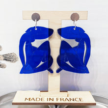 Charger l&#39;image dans la galerie, Boucles d&#39;oreilles Matisse bleu
